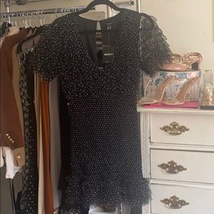 Black & White Polkadot Party Dress